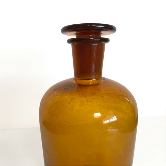 Número37 botella farmacia ámbar antigüedades medicina