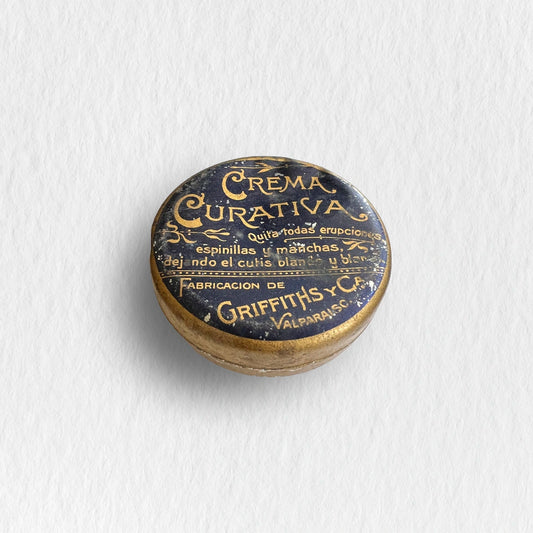Numero 37 Envase crema curativa Griffiths Caja metálica antigua