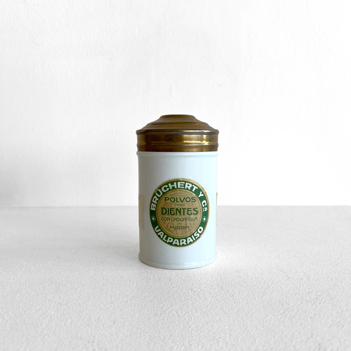 Número37 Frasco farmacéutico de porcelana "Polvos para dientes" antigüedad decoración