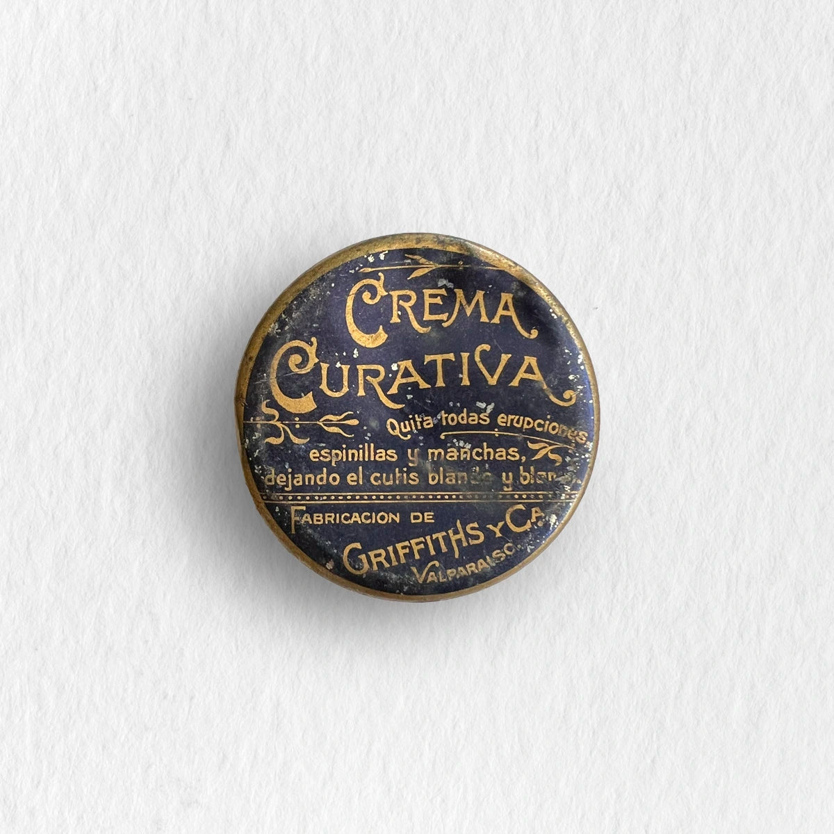 Numero 37 Envase crema curativa Griffiths Caja metálica antigua