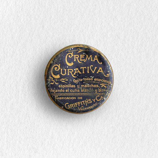 Numero 37 Envase crema curativa Griffiths Caja metálica antigua