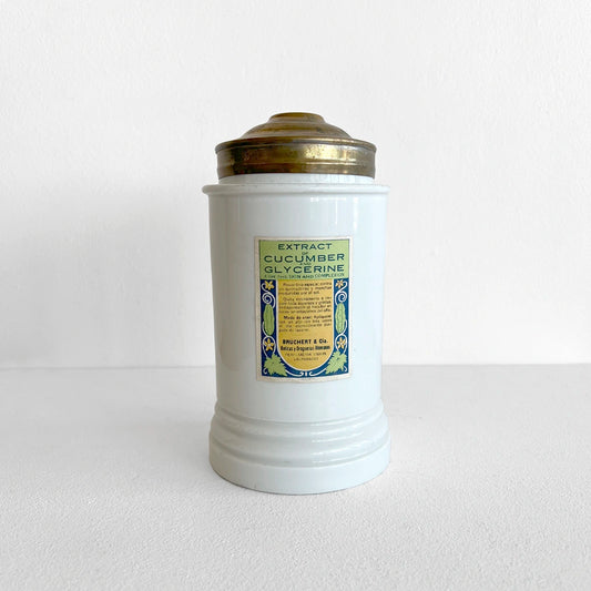 Número37 Frasco farmacéutico de porcelana "Extract of Cucumber" antigüedad decoración