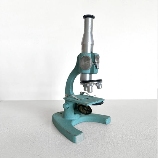 Número37 Microscopio de fierro, ca. 1960 antigüedad decoración
